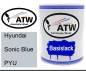 Preview: Hyundai, Sonic Blue, PYU: 1L Lackdose, von ATW Autoteile West.